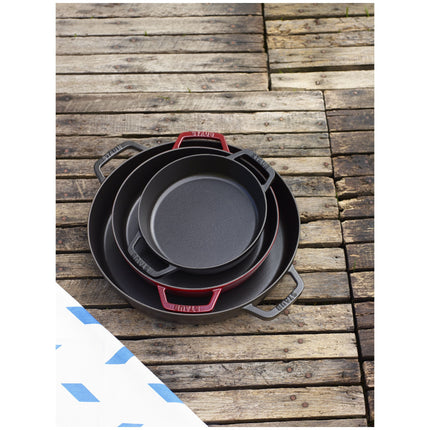 STAUB Pans 20 cm / 8 inch Cast Iron Double Handle Skillet, Black-2