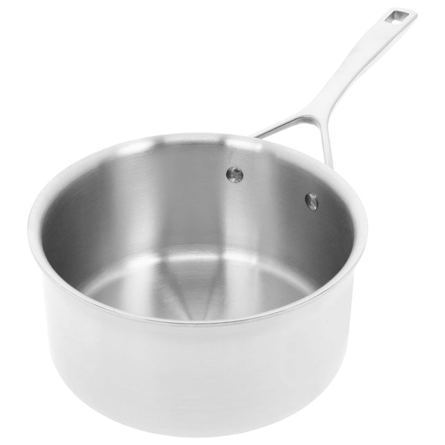 DEMEYERE Essential 5 2.8 L 18/10 Stainless Steel Round Sauce Pan With Lid 3Qt, Silver