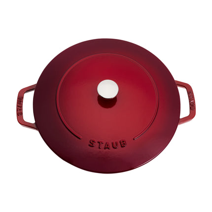 STAUB La Cocotte 4.8 L Cast Iron Round French Oven, Cherry (Visual Imperfections - B STOCK)