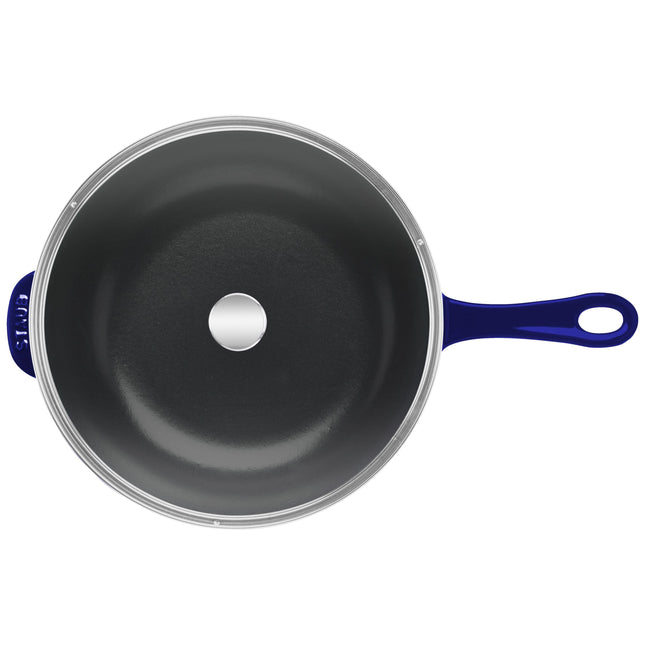STAUB Pans 26 cm / 10 inch Cast Iron Frying Pan, Dark-Blue