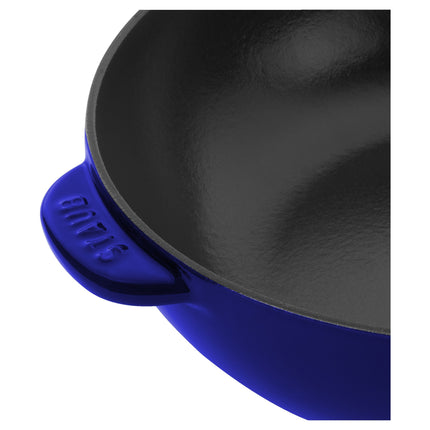 STAUB Pans 26 cm / 10 inch Cast Iron Frying Pan, Dark-Blue