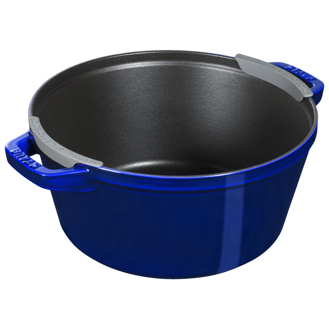 STAUB Stackable Set Stackable Set Large 4 Piece Cast Iron, Dark-Blue-1