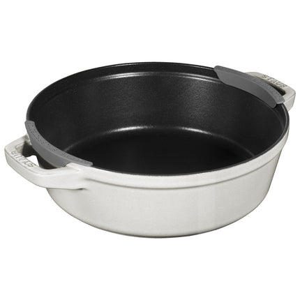 STAUB Stackable Set Stackable Set Medium 4 Piece Cast Iron, White Truffle