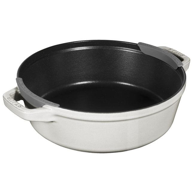 STAUB Stackable Set Stackable Set Medium 4 Piece Cast Iron, White Truffle