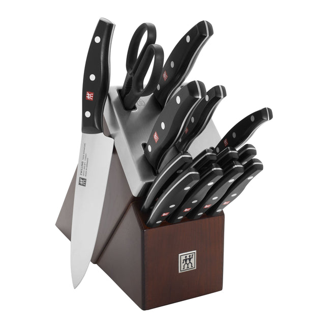 ZWILLING TWIN Signature 15 Piece Self Sharpening Block Set, Brown
