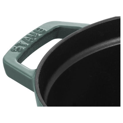 STAUB La Cocotte 2.2 L Cast Iron Round Cocotte, Eucalyptus