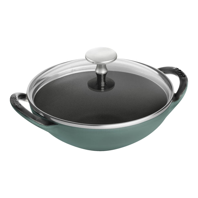 STAUB Specialities 16 cm / 6.5 inch Cast Iron Wok, Eucalyptus-0