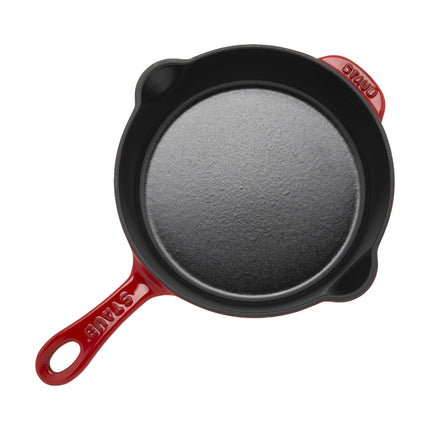 STAUB Pans 22 cm / 8.5 inch Cast Iron Traditional Deep Frypan, Cherry