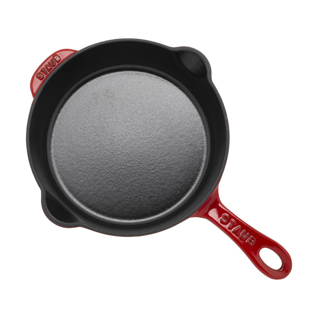 STAUB Pans 22 cm / 8.5 inch Cast Iron Traditional Deep Frypan, Cherry