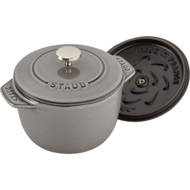 STAUB La Cocotte 725 mL Cast Iron Round Rice Cocotte, Graphite-Grey-1
