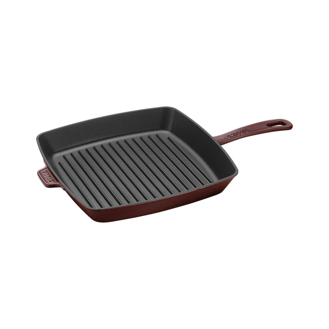 STAUB Grill Pans 30 cm Cast Iron Square American Grill, Grenadine-Red (Visual Imperfections - B STOCK)