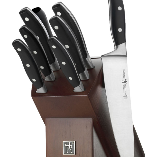 HENCKELS Contour 9 Piece Knife Block Set, Black