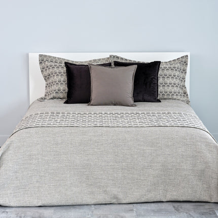 Couvre-lit réversible Maxima gris-0