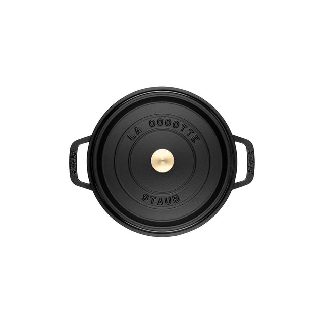 STAUB La Cocotte 1.25 L Cast Iron Round Cocotte, Black-1