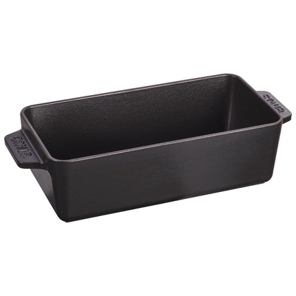 STAUB Specialities 30 X 11 cm Cast Iron Rectangular Terrine, Black