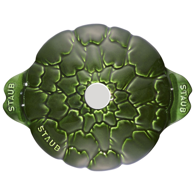 STAUB La Cocotte 3 L Cast Iron Artichoke Cocotte, Basil-Green-1