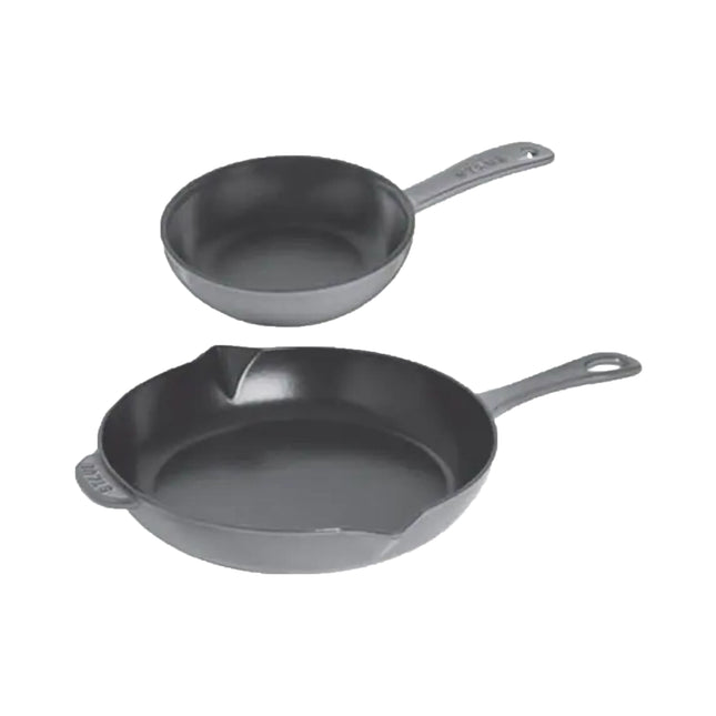 STAUB Pans 2 Piece Cast Iron Fry Pan Set-0