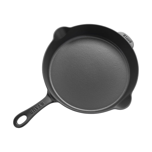 STAUB Pans 28 cm / 11 inch Cast Iron Traditional Deep Frypan, Black