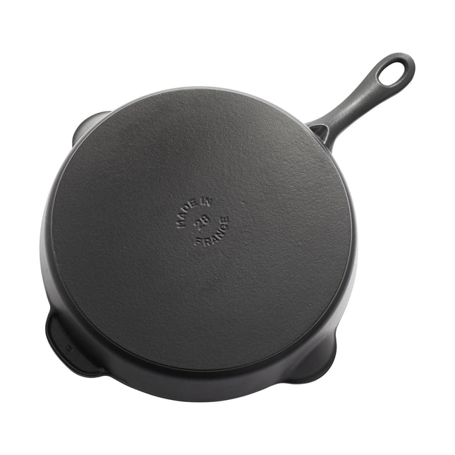STAUB Pans 28 cm / 11 inch Cast Iron Traditional Deep Frypan, Black