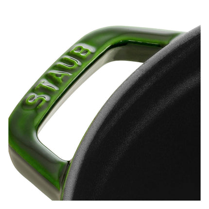 STAUB La Cocotte 5.25 L Cast Iron Round Cocotte, Basil-Green