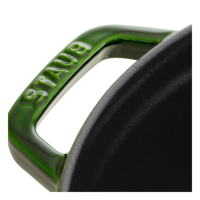 STAUB La Cocotte 5.25 L Cast Iron Round Cocotte, Basil-Green