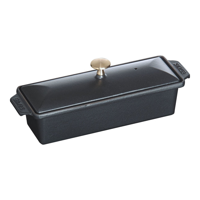 STAUB Specialities 30 X 11 cm Cast Iron Rectangular Terrine, Black-0