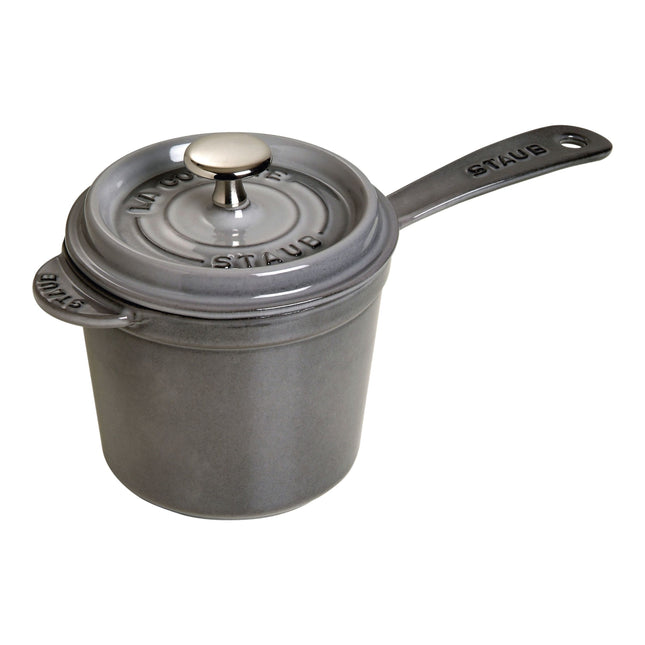 STAUB Specialities 1.25 L Cast Iron Round Sauce Pan, Graphite-Grey-0
