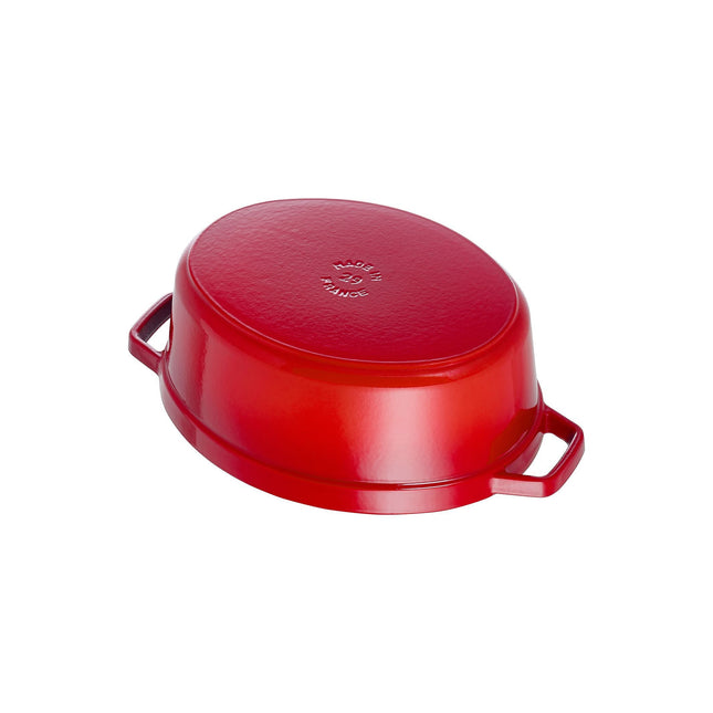 STAUB La Cocotte 4.25 L Cast Iron Oval Cocotte, Cherry