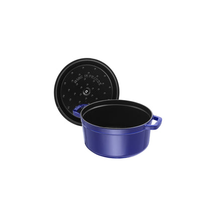STAUB La Cocotte 6.75 L Cast Iron Round Cocotte, Dark-Blue-2
