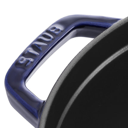 STAUB La Cocotte 6.75 L Cast Iron Round Cocotte, Dark-Blue-3
