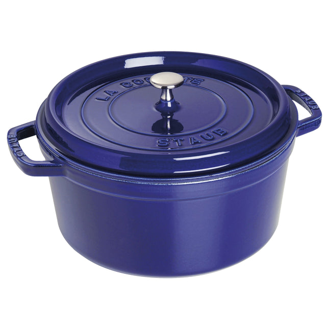 STAUB La Cocotte 6.75 L Cast Iron Round Cocotte, Dark-Blue-0