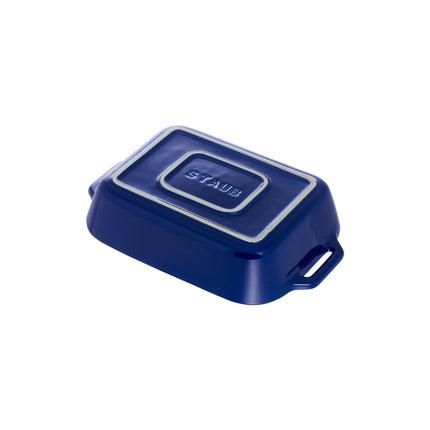 STAUB Ceramique 1 L Ceramic Rectangular Oven Dish, Dark-Blue-2