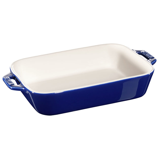 STAUB Ceramique 1 L Ceramic Rectangular Oven Dish, Dark-Blue-0