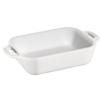 STAUB Ceramique 400 ml Ceramic Rectangular Oven Dish, White-0