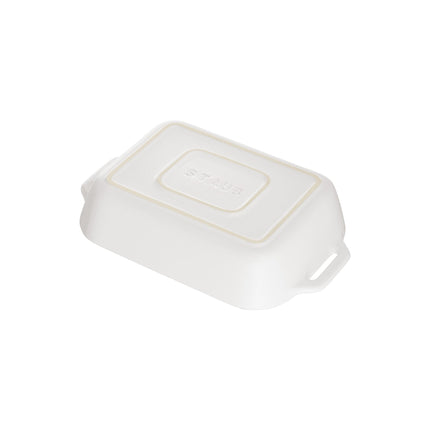 STAUB Ceramique 400 ml Ceramic Rectangular Oven Dish, White-2