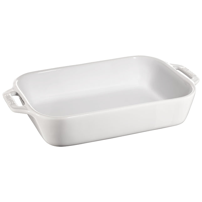 STAUB Ceramique 2,4 L Ceramic Rectangular Oven Dish, White