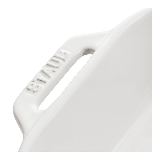 STAUB Ceramique 2,4 L Ceramic Rectangular Oven Dish, White-1