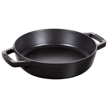 STAUB Pans 20 cm / 8 inch Cast Iron Double Handle Skillet, Black-0