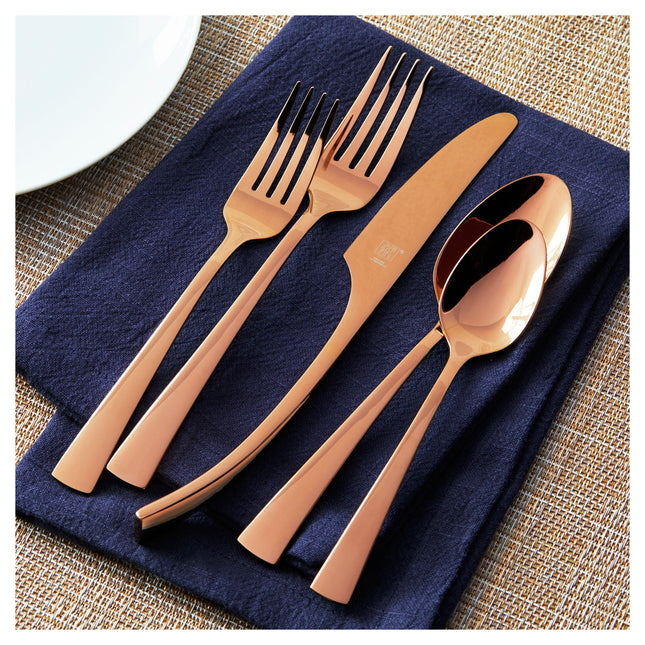 Bellasera 20 Piece Flatware Set Polished, Rose