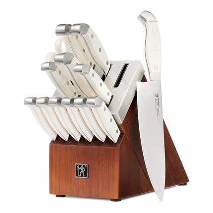 HENCKELS Statement 14 Piece Knife Block Set, White