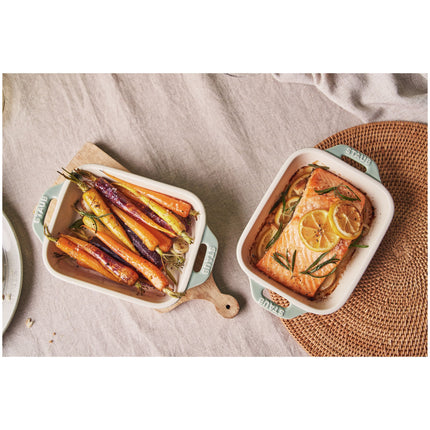 STAUB Ceramique 400 mL Ceramic Rectangular Rectangular Baking Dish , Eucalyptus-2