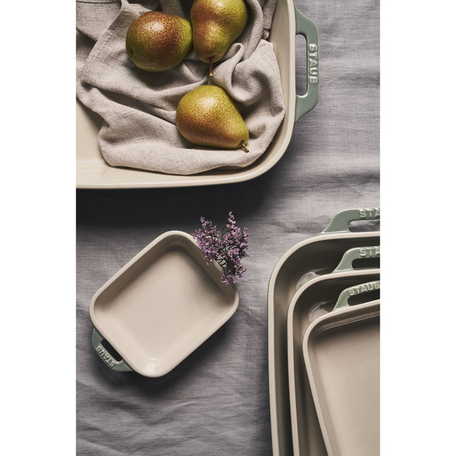 STAUB Ceramique 400 mL Ceramic Rectangular Rectangular Baking Dish , Eucalyptus-1