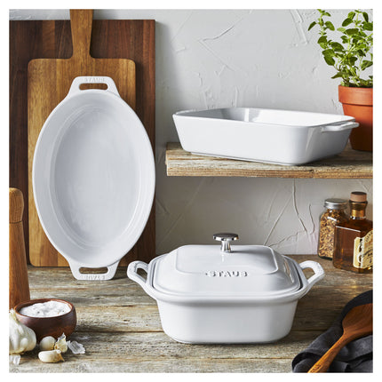 STAUB Ceramique Mixed Baking Dish Set White 4 Piece-1