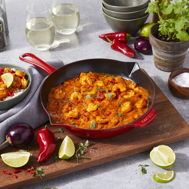 STAUB Pans 26 cm / 10 inch Cast Iron Frying Pan, Cherry-1