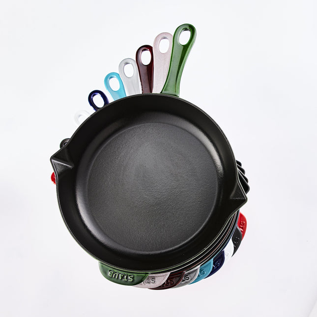 STAUB Pans 30 cm / 12 inch Cast Iron Frying Pan, Grenadine-Red