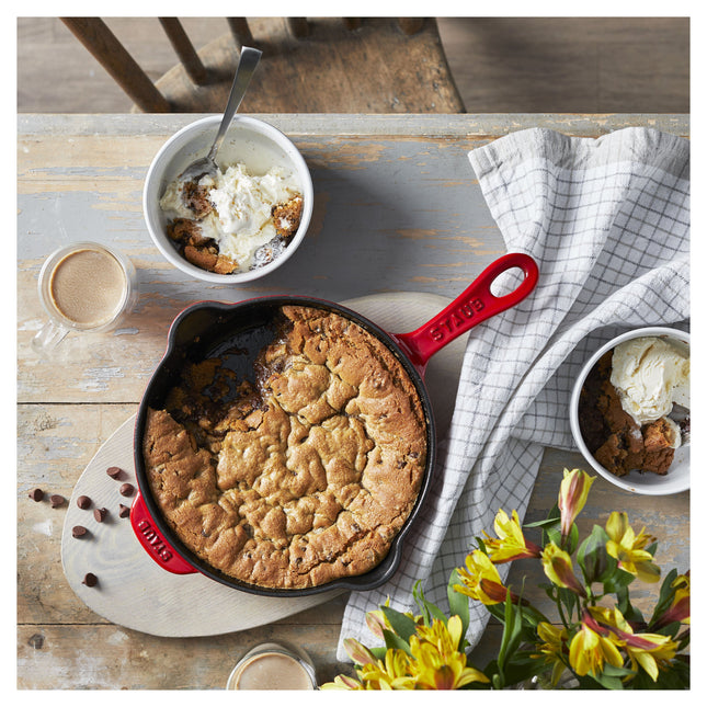 STAUB Pans 22 cm / 8.5 inch Cast Iron Traditional Deep Frypan, Cherry-1