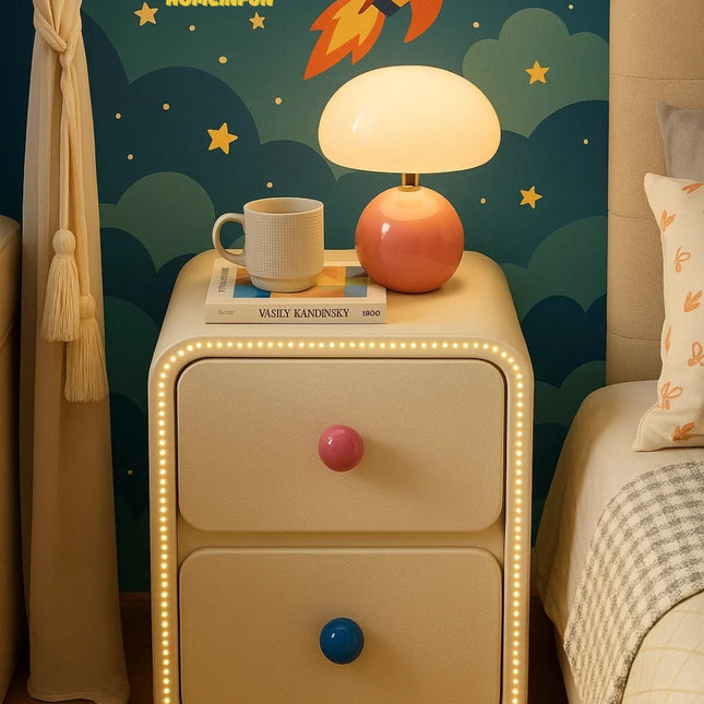 Playful Bedside Narrow Cabinet