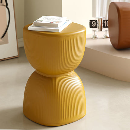 Stripe Plastic Stool Plant Stand-4
