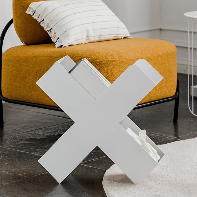 X-Shaped Metal Bookshelf-1